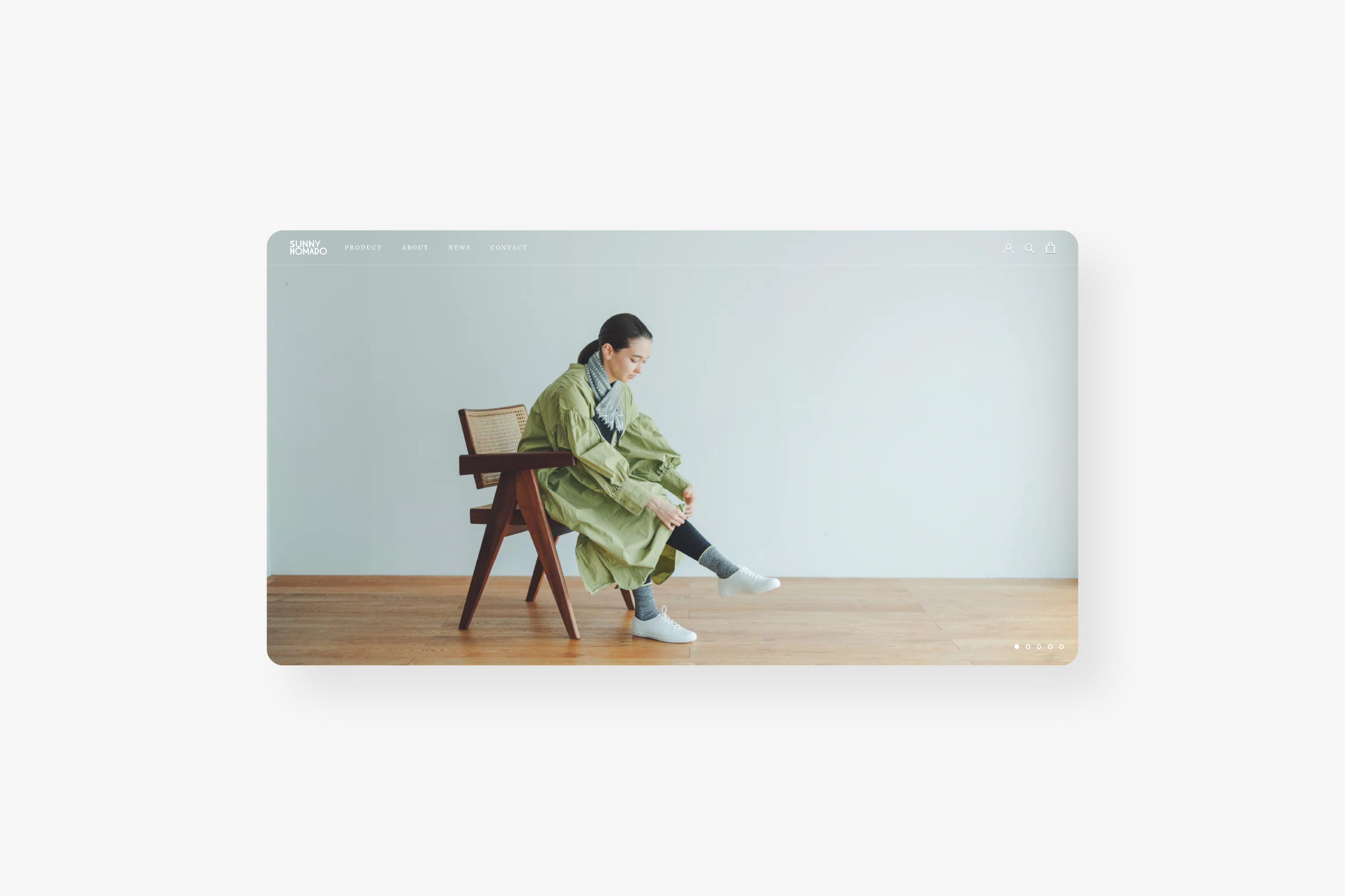 SUNNYNOMADOのwebデザインの画像